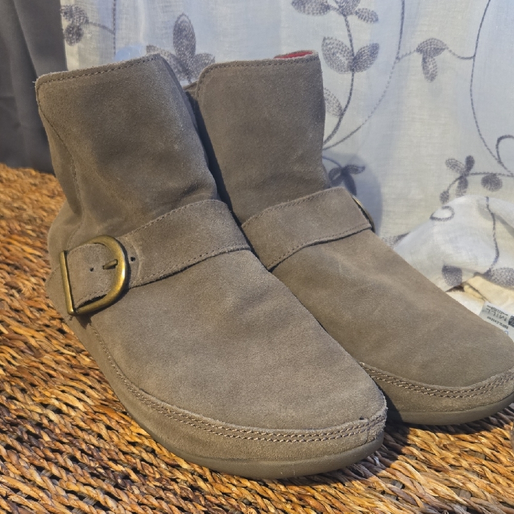 Fitflop Red Suede Ankle Boots